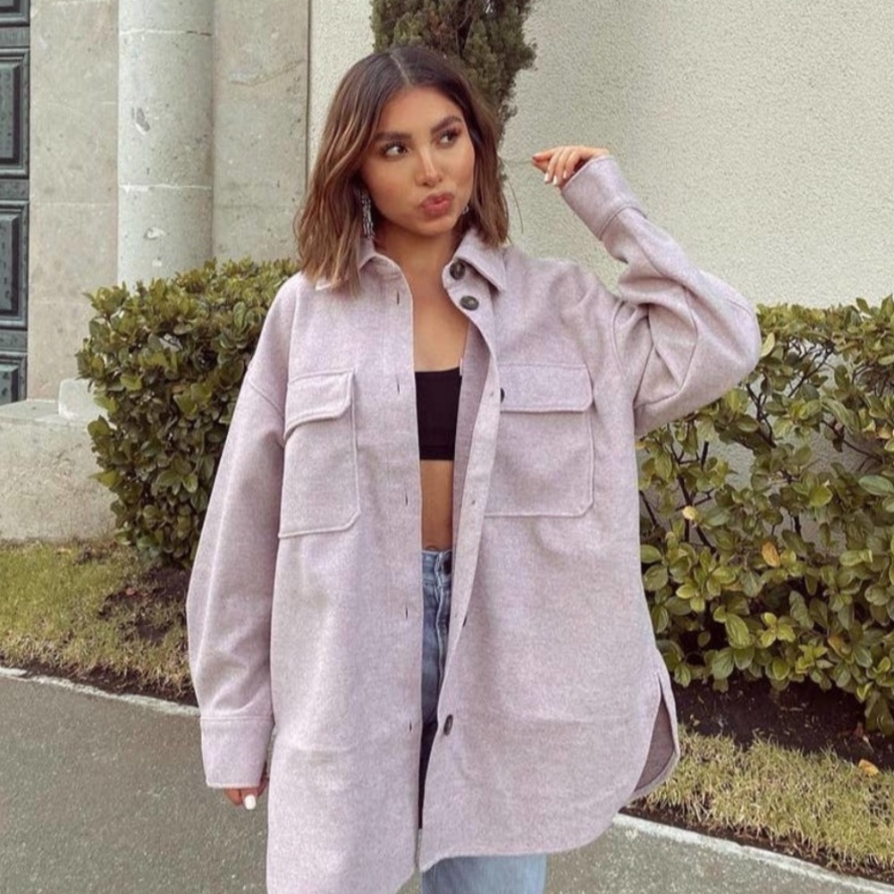H&M Pale Pink Shaket Jacket